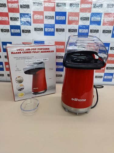 Palomitera, Eléctrica, Máquina palomitas, 1200 W, Palomitero, Incluye Cuchara Dosificadora, Palomitas de Maíz listas en 2 minutos, Edihome